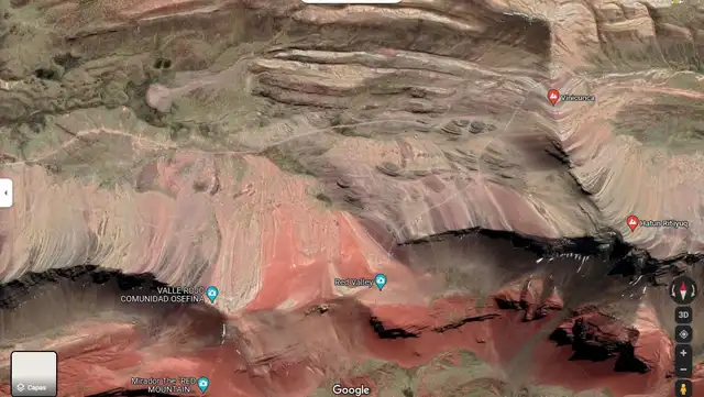 Google Maps montaña de siete colores