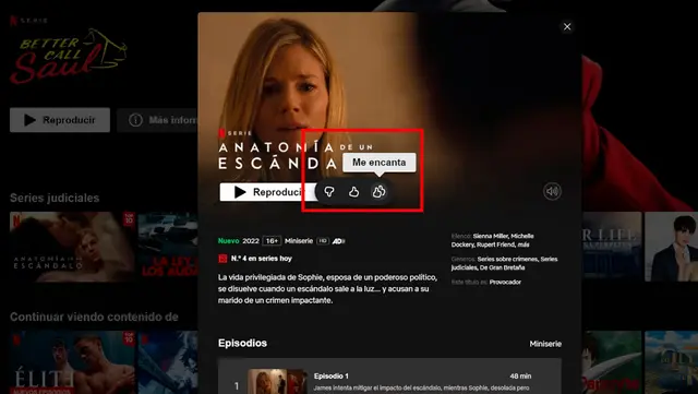 netflix boton me encanta