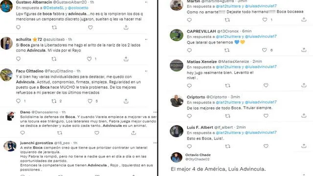 Hinchas de Boca hacia Advíncula.