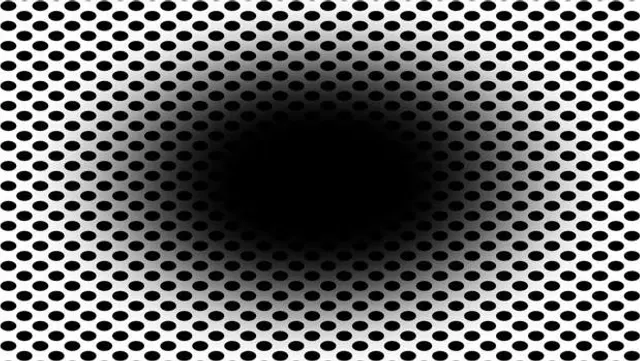 ilusión óptica agujero negro agrandarse
