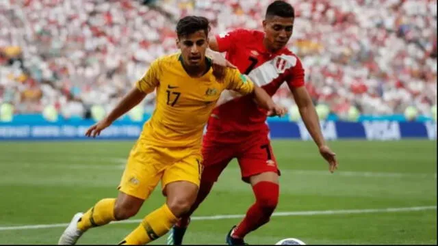 Paolo Hurtado contra Australia en Rusia 2018. Paolo Hurtado contra Australia en Rusia 2018.