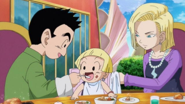 cómo pudo tener una hija la Androide 18.