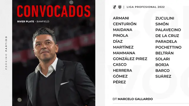 Convocados de River Plate.