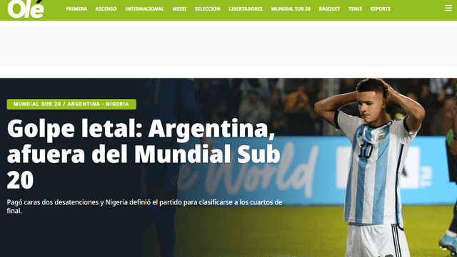 Selección Argentina sub 20.