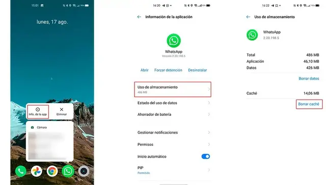 WhatsApp funcionamiento bloqueo redes sociales smartphone