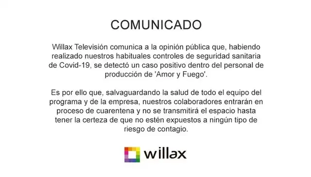 comunicado willax coronavirus comunicado willax coronavirus