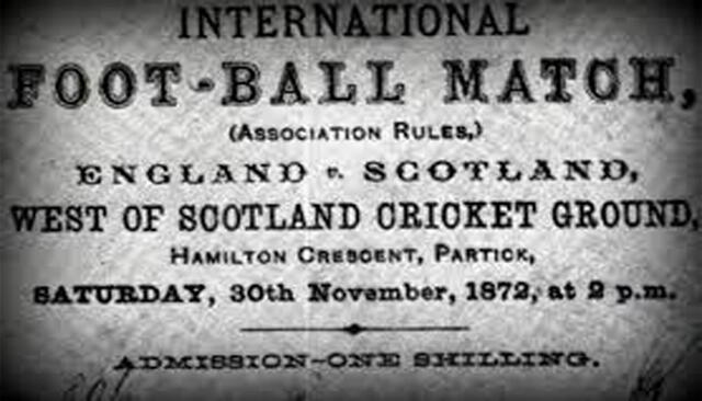 Escocia vs Inglaterra 1872, primer partido entre selecciones de la historia, Inglaterra vs Escocia 1872
