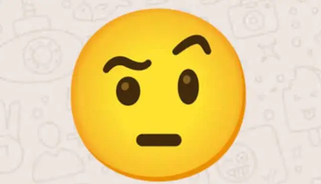 El emoticón de la cara con al ceja levantada es una de las más usadas en WhatsApp. Foto: Wssp   