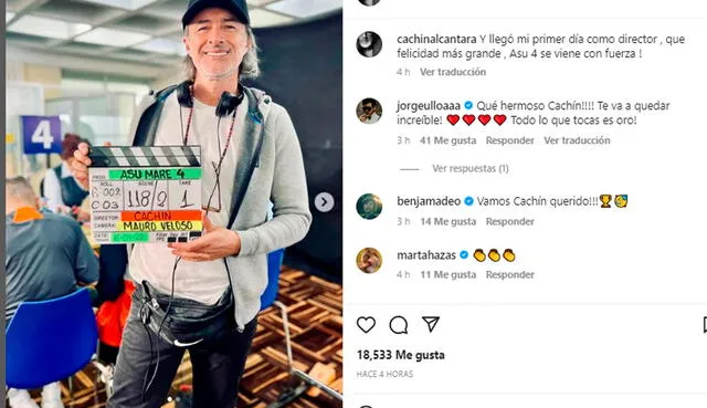 Carlos Alcántara anunció el inicio de las grabaciones de "Asu Mare 4" con él como director   