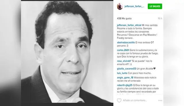 Freddy Ternero: Jefferson Farfán le envió un mensaje de apoyo a la familia del extécnico de Cienciano.