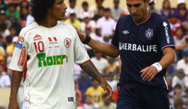 Gustavo Rodas y Pablo Vitti, en la final León de Huánuco vs. San Martín en 2010.