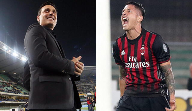 Vincenzo Montella destacó el partido de Gianluca Lapadula ante Chievo Verona.