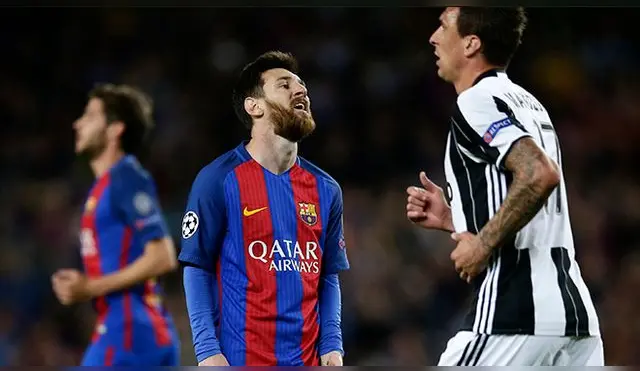 Lionel Messi se lamenta durante el Barcelona-Juventus.