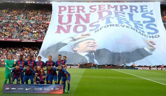 Luis Enrique disputó su último partido como entrenador del Barcelona. Fuente: EFE