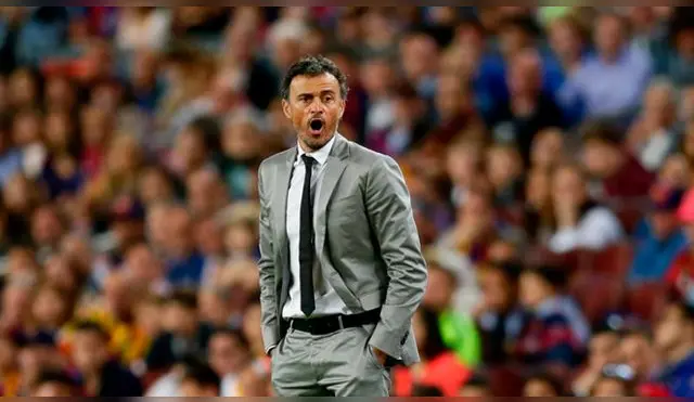 Luis Enrique se la pasó gritando todo el cotejo. Foto: AP