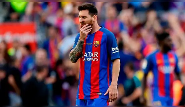 Lionel Messi no podía creer que Eibar se adelantó en el marcador. Fuente: AP