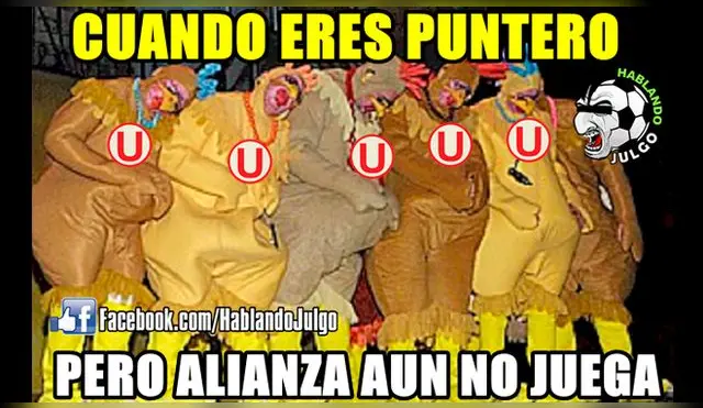 Memes de la victoria de Universitario de Deportes por 2-0 contra Ayacucho FC por el Torneo Apertura 2017. Foto: Facebook.