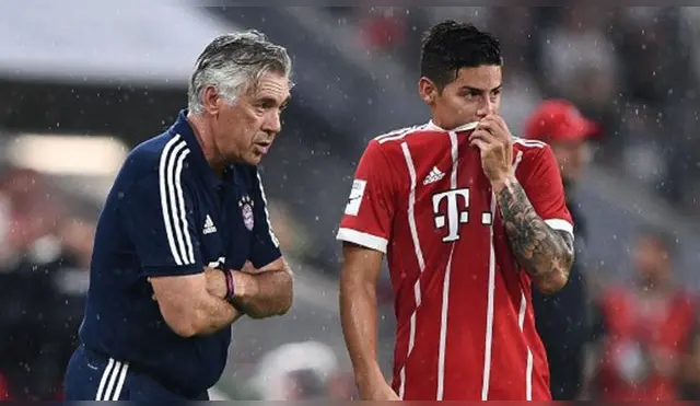 James Rodríguez no podrá jugar la Supercopa con el Bayern Múnich por una lesión en el muslo derecho. Foto: EFE