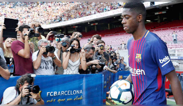 Ousmane Dembélé pasó el ‘roche’ de su vida en plena presentación oficial