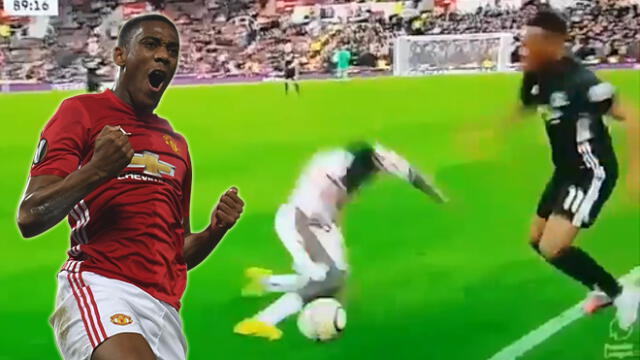 El jugadón de Anthony Martial que dejó en el suelo a Mame Diouf