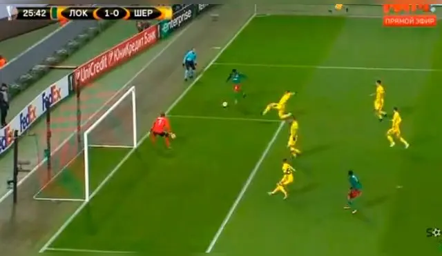 Jefferson Farfán anota su primer gol con el Lokomotiv Moscú en la Europa League.