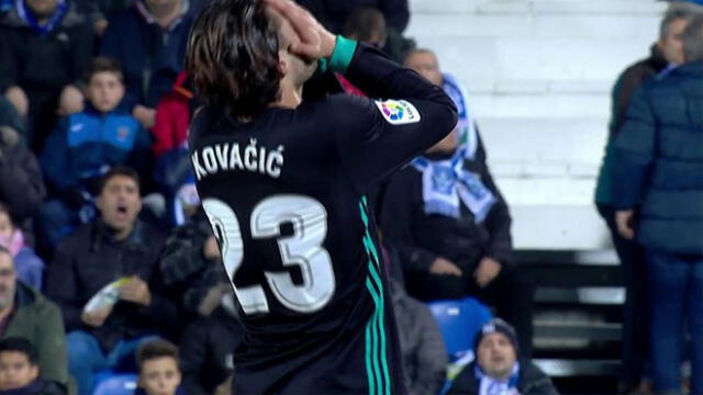 Mateo Kovacic se lamenta el gol fallado ante el Leganés. Mateo Kovacic se lamenta el gol fallado ante el Leganés.