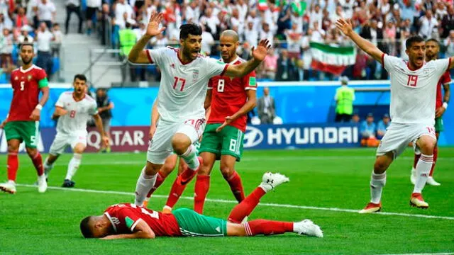 La agónica victoria de Irán tras el autogol de Aziz Bouhaddouz