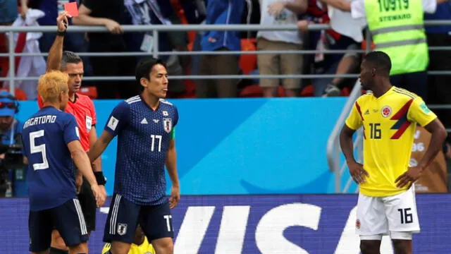 El volante colombiano ha sido el primer expulsado del Mundial Rusia 2018.