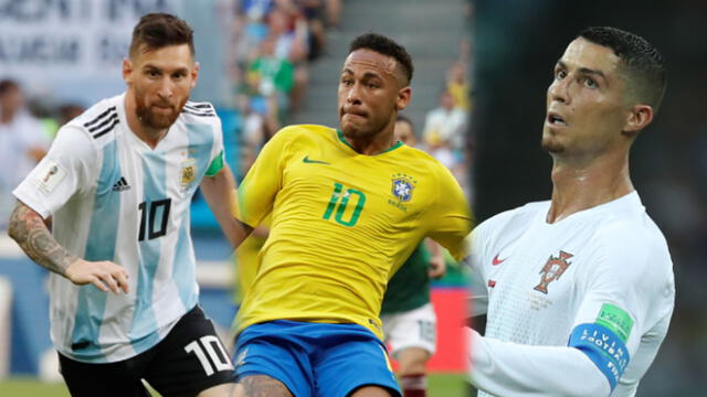 Los números de Messi, Neymar y Cristiano en los Mundiales. Fotos: EFE