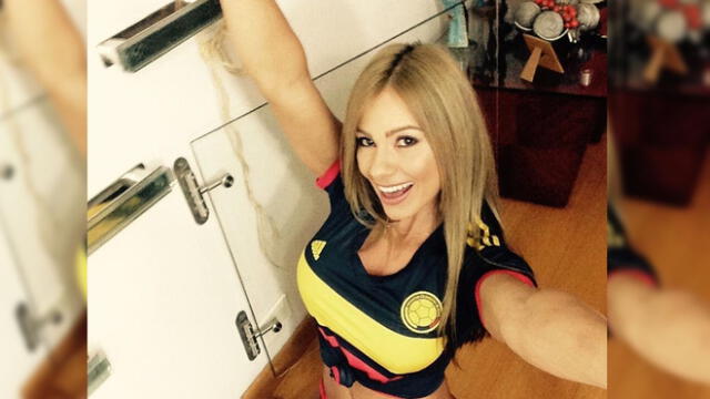 Esperanza Gómez ha alentado a Colombia a lo largo de su participación en el Mundial Rusia 2018 Esperanza Gómez ha alentado a Colombia a lo largo de su participación en el Mundial Rusia 2018