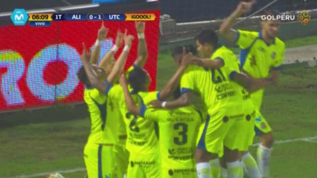 Los jugadores de UTC celebran el gol de Donald Millán a Alianza Lima. Los jugadores de UTC celebran el gol de Donald Millán a Alianza Lima.