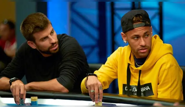 Piqué y Neymar participaron de una partida de póker en Barcelona.