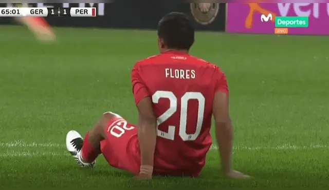 Edison Flores salió lesionado del Perú vs Alemania.