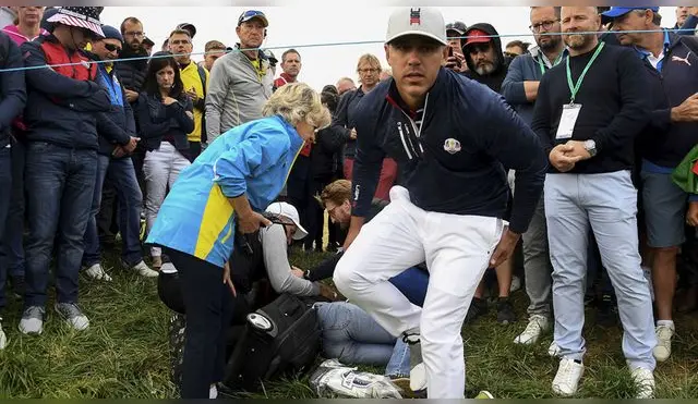 La historia es la de Corine Remande, quien sufrió el terrible golpe tras una acción de Brooks Kopeka. La mujer anunció que demandará a la organización del torneo de golf Ryder Cup.