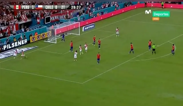 Perú vs Chile: Pedro Aquino al primer toque anotó el 2-0 en amistoso.