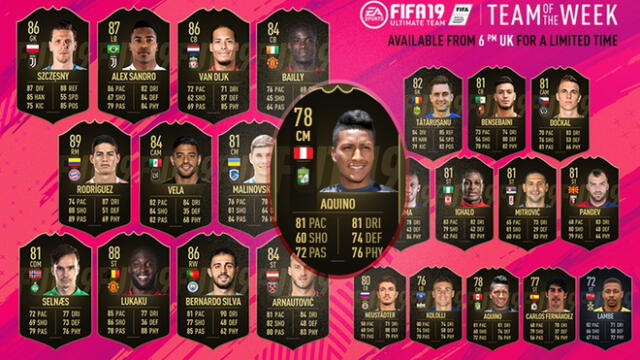 EA Sports: Pedro Aquino fue incluido en el Equipo de la Semana TOTW 5 en el FIFA 19 [FOTO]