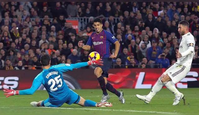 Barcelona, sin Lionel Messi, goleó 5-1 al Real Madrid con triplete de Luis Suárez por la Liga Española.