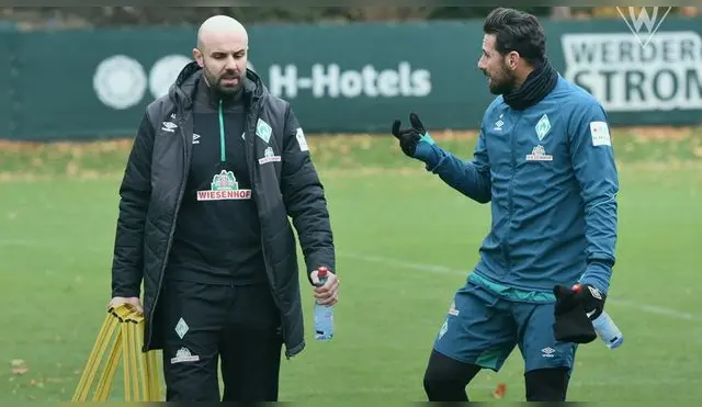 Claudio Pizarro fue entrenar a pesar que tenía día libre y Werder Bremen no dudó en destacar la actitud del peruano | Bundesliga