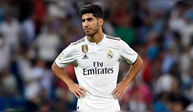 Marco Asensio, durante un partido del Real Madrid.