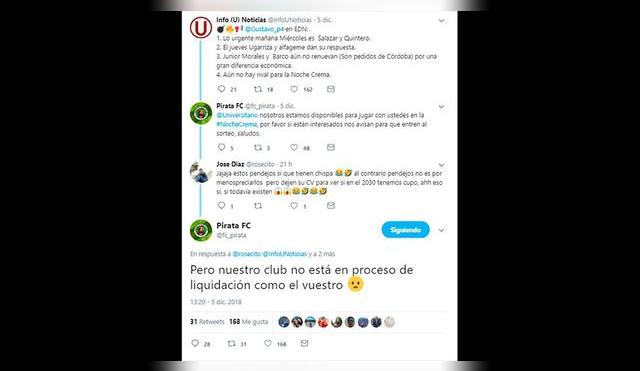 Universitario │ Alianza Lima: Twitter, Molinos El Pirata trolea hinchas con supuesta cuenta │ FOTOS