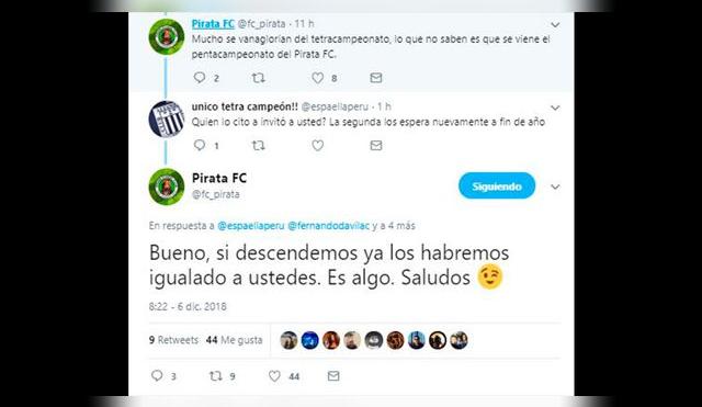 Universitario │ Alianza Lima: Twitter, Molinos El Pirata trolea hinchas con supuesta cuenta │ FOTOS