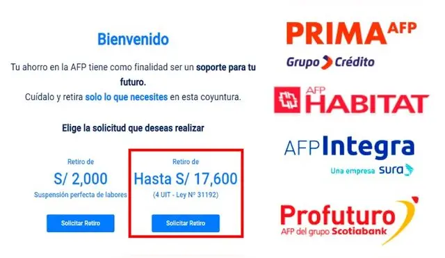 Retiro AFP: ¡La plataforma de registro ya fue habilitada! – LINK AQUÍ