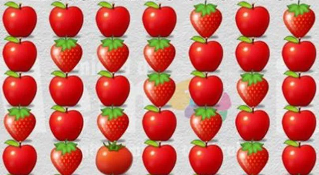 Encuentra los tres tomates.