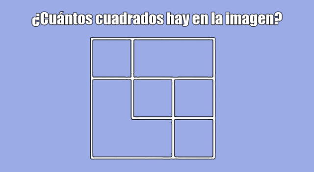 Encuentra el número exacto de cuadrados.