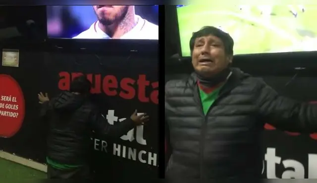 El hombre se levantó llorando de emoción por el pase de Perú a las semifinales de la Copa América 2021.