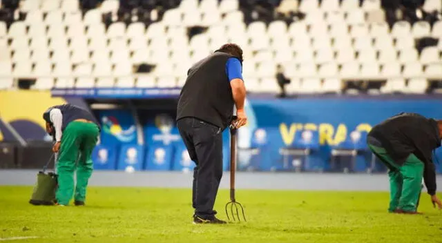 El gramado en Río de Janeiro está en malas condiciones para el Perú vs. Brasil.