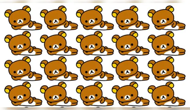 Encuentra al oso diferente.