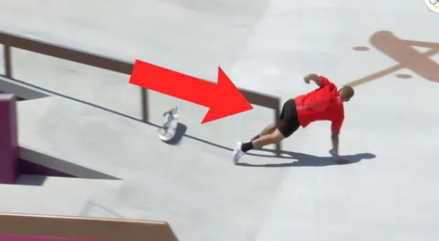 Angelo Caro y el duro golpe entre las piernas durante su performance en Skateboarding Angelo Caro y el duro golpe entre las piernas durante su performance en Skateboarding