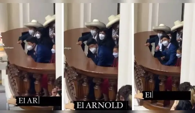 Arnold, el hijo de Pedro Castillo, es viral en TikTok por escena en el Congreso