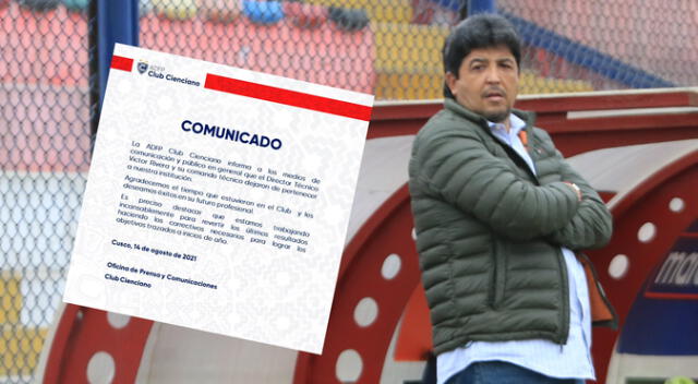 Víctor Rivera se despidió de Cienciano del Cusco con emotivo mensaje